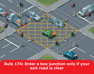 Enter a box junction only if your exit road is clear