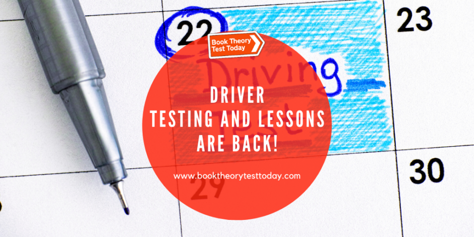 Notification that driver testing is back.