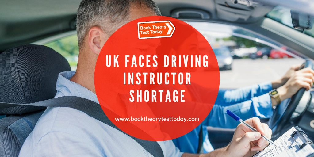 A UK driving instructor with learner driver.